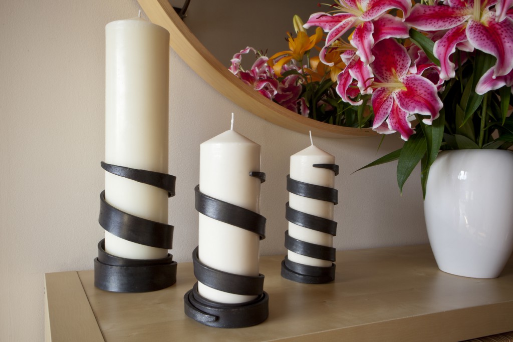 James Ritchie Steel Spiral Candle holder